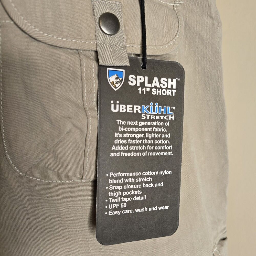 KUHL Kurve Women's 12 Splash 11" Shorts Khaki Stretch Outdoor Hiking - Picture 8 of 16
